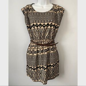 Abstract Print Casual Dress